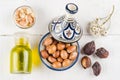 Argan fruit in a moroccan tajine