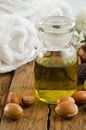 Argan fruits and oil