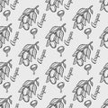 Argan nut oil seamless pattern