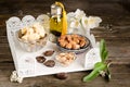 Argan oil and fruits with Shea butter and nuts