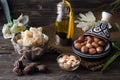 Argan oil and fruits with Shea butter and nuts