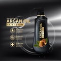 Argan oil hair care protection contained in bottle