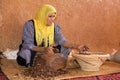 The Argan worker Royalty Free Stock Photo