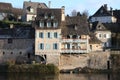 Argentat river front houses Royalty Free Stock Photo