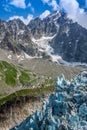 Argentiere Glacier in Chamonix Alps, Mont Blanc Massif, France. Royalty Free Stock Photo