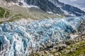 Argentiere Glacier in Chamonix Alps, Mont Blanc Massif, France. Royalty Free Stock Photo