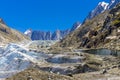 Argentiere glacier viewpoint in the Chamonix valley, french Alps Royalty Free Stock Photo