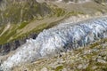 Argentiere glacier viewpoint in the Chamonix valley, french Alps Royalty Free Stock Photo