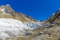 Argentiere glacier viewpoint in the Chamonix valley, french Alps Royalty Free Stock Photo