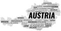 Austria Map with City Names â Typography Vector Design Royalty Free Stock Photo