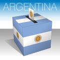 Argentina, ballot box, political elections, flags and symbols