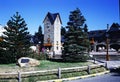 Argentina Bariloche civic center of the city with its traditional architecture clock tower Oct 2001