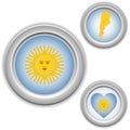 Argentina Buttons with heart, map Royalty Free Stock Photo