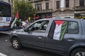 Argentina, caravan protest in solidarity with Palestine, against Israel attack Royalty Free Stock Photo