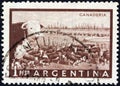 ARGENTINA - CIRCA 1954: A stamp printed in Argentina shows cattles, circa 1954.