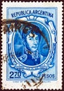 ARGENTINA - CIRCA 1970: A stamp printed in Argentina shows General Jose de San Martin, circa 1970. Royalty Free Stock Photo