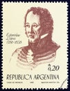 ARGENTINA - CIRCA 1986: A stamp printed in Argentina shows Brigadier General Estanislao Lopez, circa 1986.