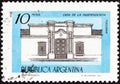 ARGENTINA - CIRCA 1977: A stamp printed in Argentina shows House of Independence, Tucuman, circa 1977.