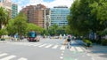 Argentina Cordoba San Juan boulevard traffic in the morning