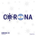 Argentina Coronavirus Typography. COVID-19 country banner