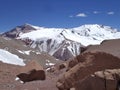 Argentina - Famous peaks - Hiking in Cantral Andes - Peaks around us Royalty Free Stock Photo