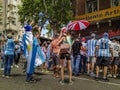 Argentina fans watching world cup final at street