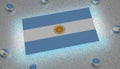 Argentina Flag blue white sun