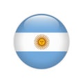 Argentina flag on button Royalty Free Stock Photo