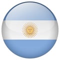 Argentina flag button Royalty Free Stock Photo