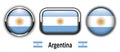 Argentina flag buttons Royalty Free Stock Photo