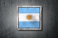 Argentina flag in concrete wall Royalty Free Stock Photo