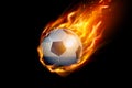 Argentina Flag With Fire Football Realistic Design Royalty Free Stock Photo