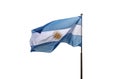 Argentina flag fluttering Royalty Free Stock Photo