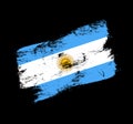 Argentina flag grunge brush background. Old Brush flag vector illustration. abstract concept of national background Royalty Free Stock Photo