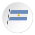 Argentina flag icon circle Royalty Free Stock Photo