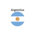 Argentina Flag icon. Round vector illustration icon Royalty Free Stock Photo