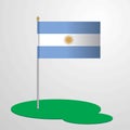 Argentina Flag Pole Royalty Free Stock Photo