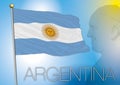 Argentina flag and pope franciscus portrait Royalty Free Stock Photo