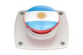 Argentina flag push button, 3D Royalty Free Stock Photo