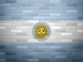 Brick wall Argentina flag Royalty Free Stock Photo
