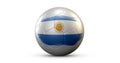 Argentina flag,white background and ball