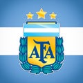 Argentina Football Association world champion 2022, logo on the national flag