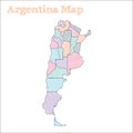 Argentina hand-drawn map.