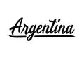 Argentina hand lettering on white background