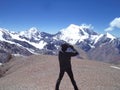 Argentina - Famous peaks - Hiking in Cantral Andes - Peaks around us - Pico Polaco and Mercedario Royalty Free Stock Photo