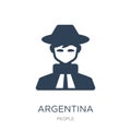 argentina icon in trendy design style. argentina icon isolated on white background. argentina vector icon simple and modern flat Royalty Free Stock Photo