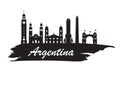 Argentina Landmark Global Travel And Journey paper background. V