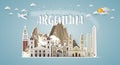 Argentina Landmark Global Travel And Journey paper background. V