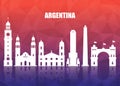 Argentina Landmark Global Travel And Journey paper background. V