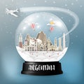 Argentina Landmark Global Travel And Journey paper background. V